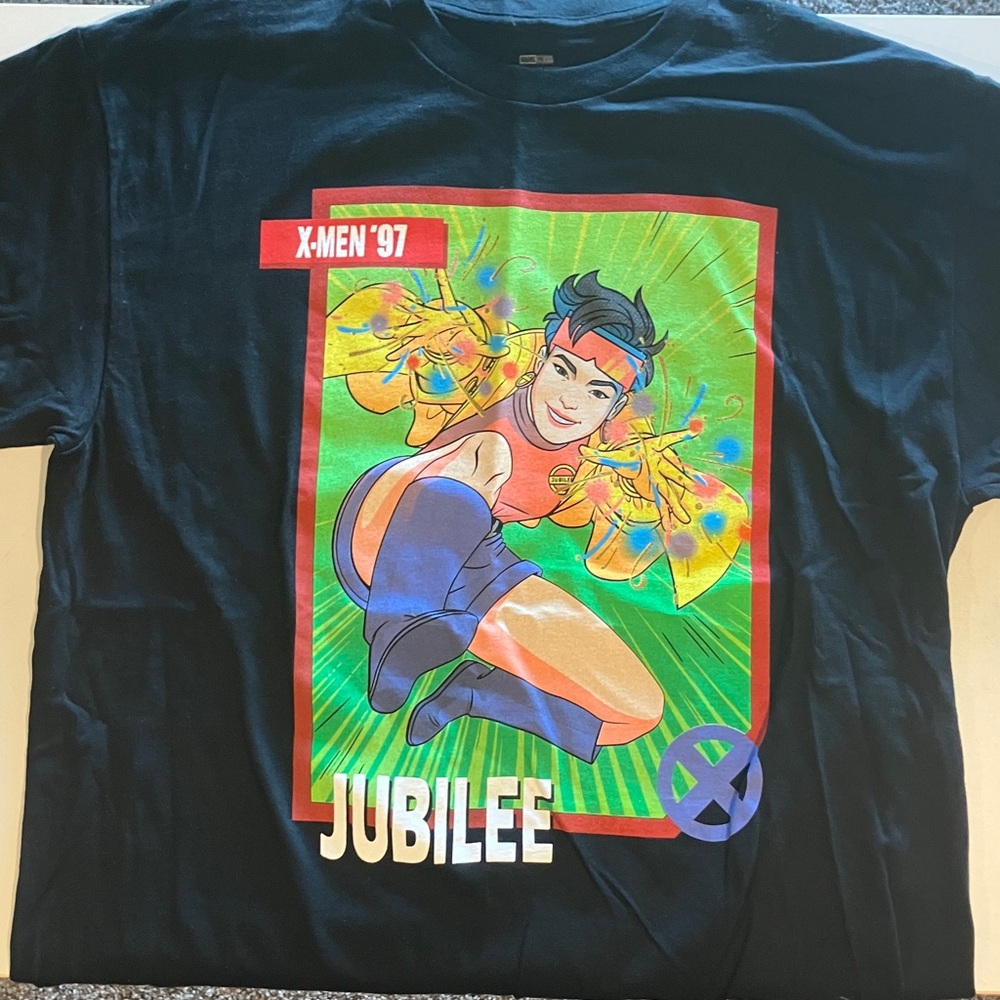 Marvel X-Men '97 Black Tee with Multicolor Print